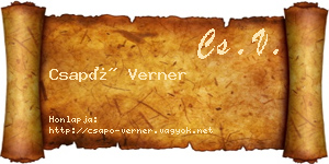 Csapó Verner névjegykártya